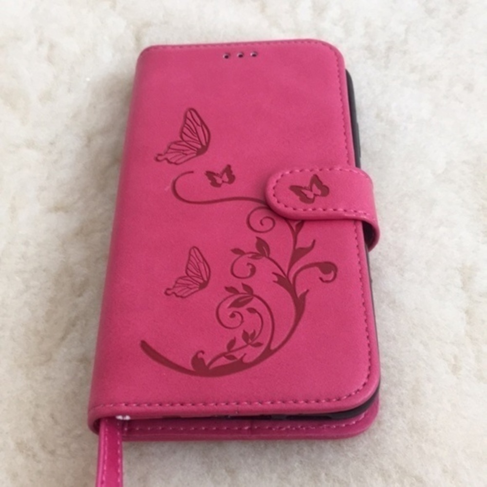 iPhone X Pink Butterfly Case. New without tags.